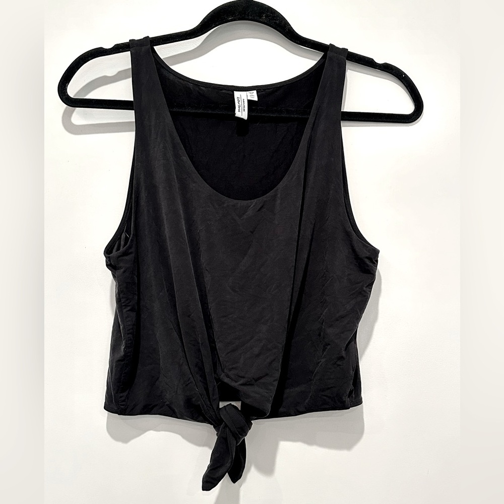 & Other Stories Cupro Cropped Tie-Front Top